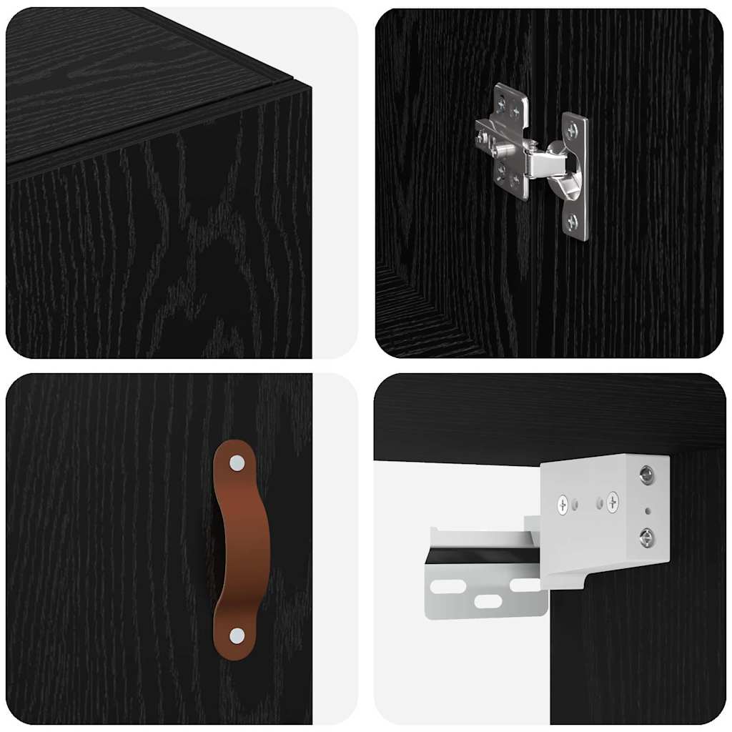 Mobilier cu Montaj pe Perete 2 pcs Stejar negru GartenMobel Dekor