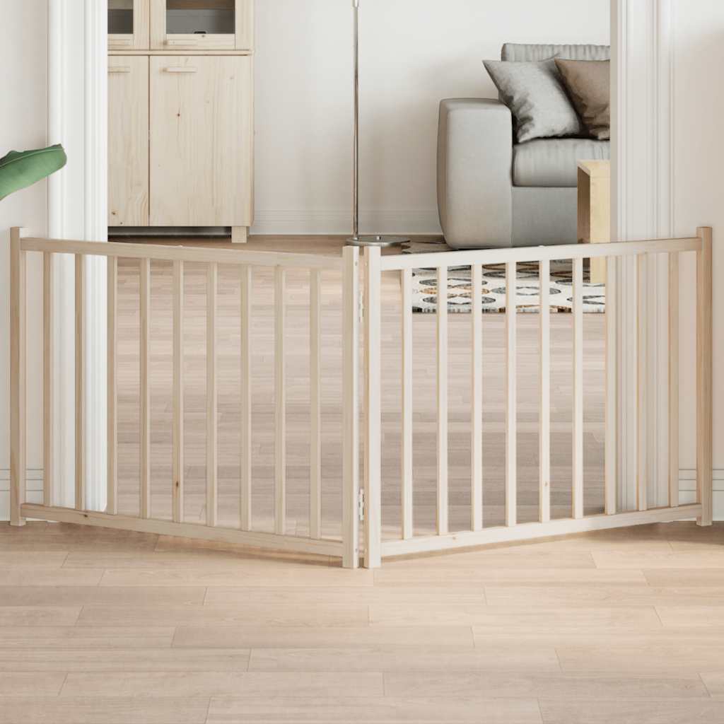 Poartă pentru câini pliabilă, 2 panouri, 160 cm, lemn de brad GartenMobel Dekor