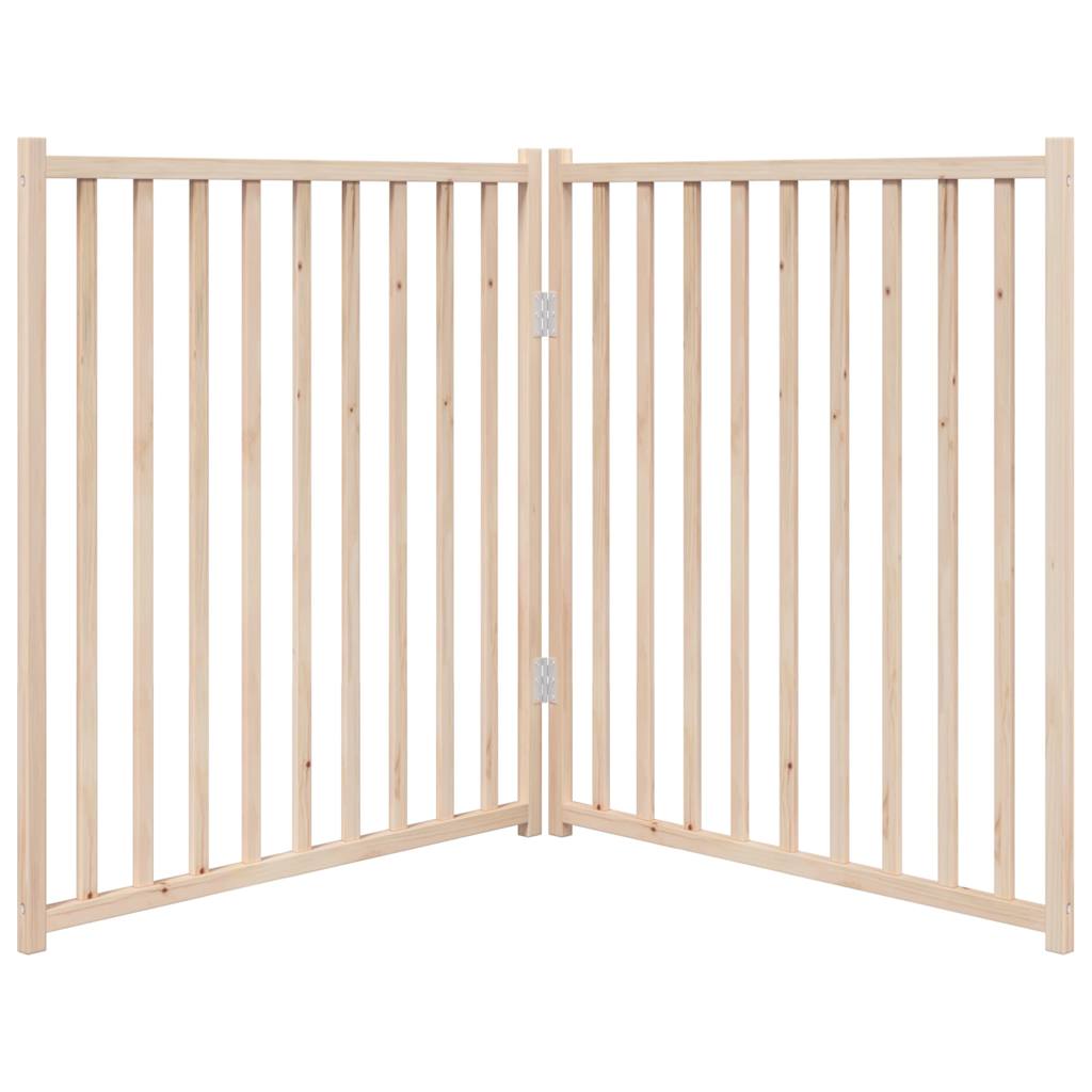 Poartă pentru câini pliabilă, 2 panouri, 160 cm, lemn de brad GartenMobel Dekor