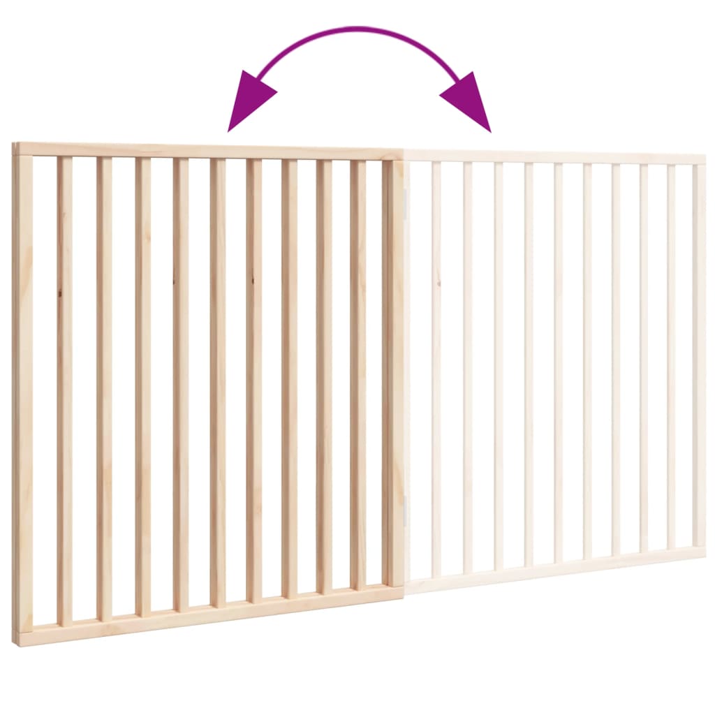 Poartă pentru câini pliabilă, 2 panouri, 160 cm, lemn de plop GartenMobel Dekor