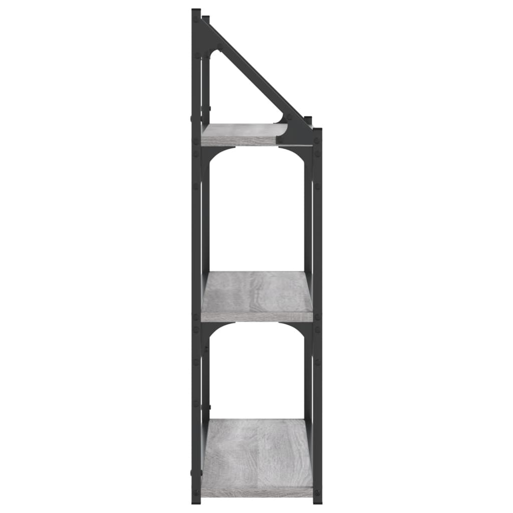 Raft cu 3 niveluri, gri sonoma, 60x21x78,5 cm, lemn prelucrat GartenMobel Dekor
