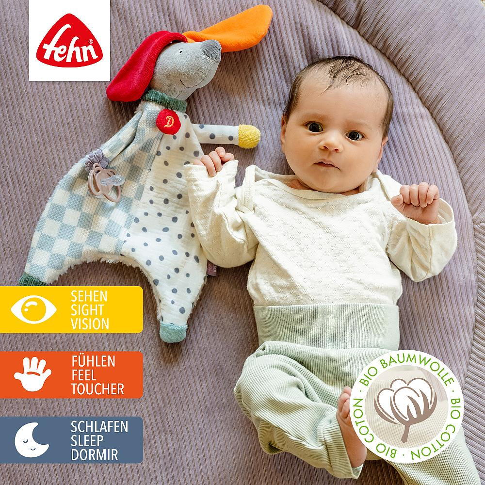 Jucarie cu inel pentru suzeta - Catelus NATUR PlayLearn Toys