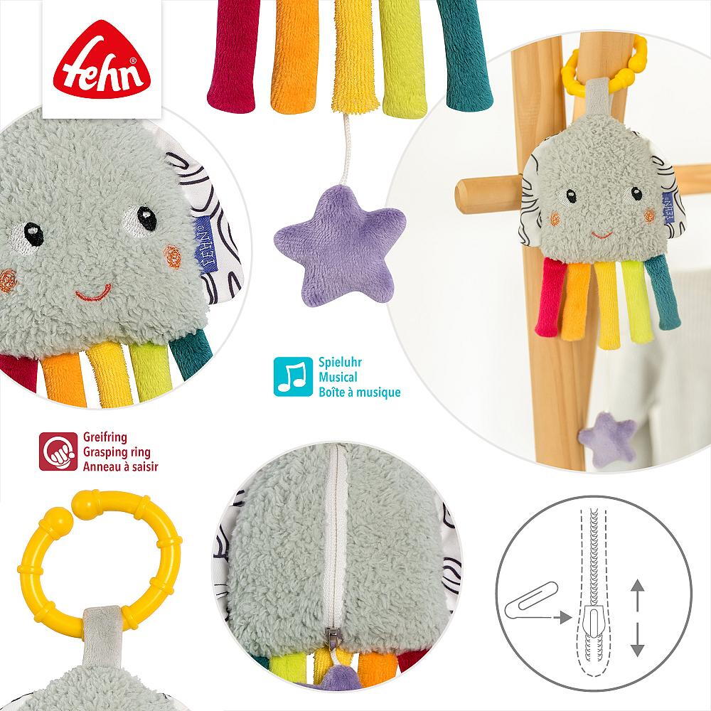 Jucarie muzicala mini - Caracatita colorata PlayLearn Toys