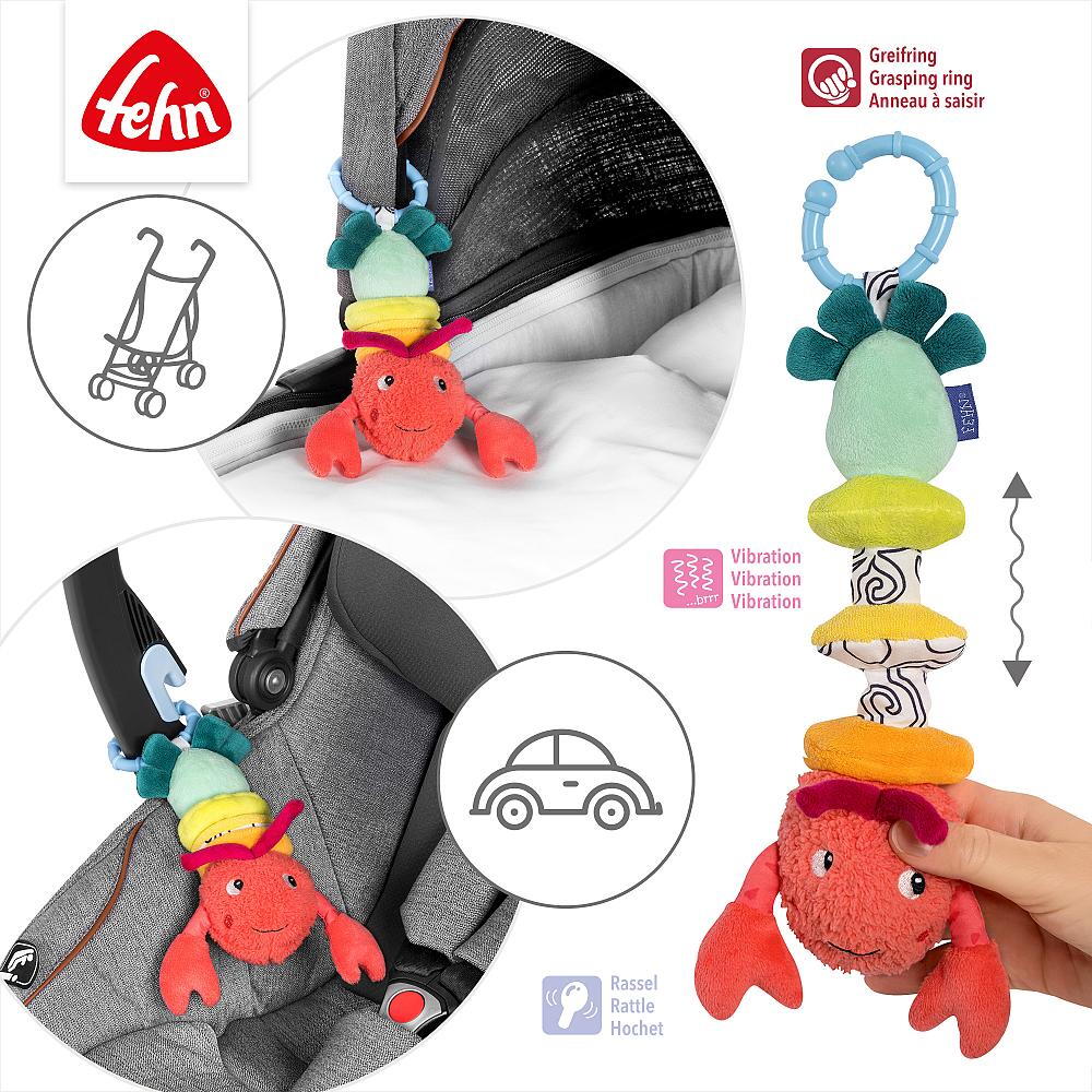 Jucarie pentru carucior cu vibratii - Racul vesel PlayLearn Toys