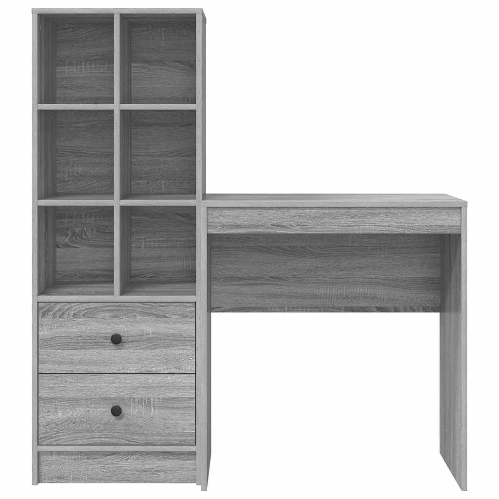 Birou cu spațiu de depozitare 2 pcs sonoma gri 70 x 40 x 76 cm GartenMobel Dekor