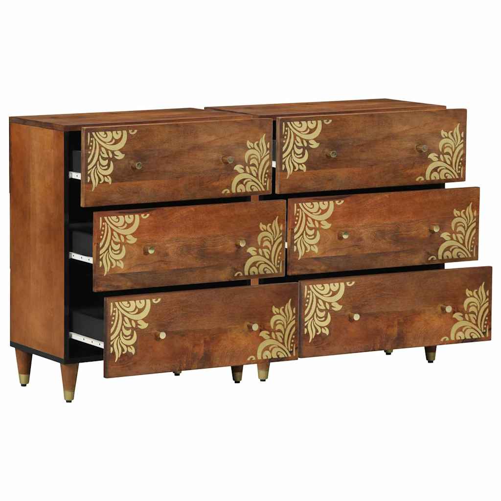 Comodă 2 pcs maro miere 60 x 33.5 x 75 cm Lemn masiv de mango GartenMobel Dekor