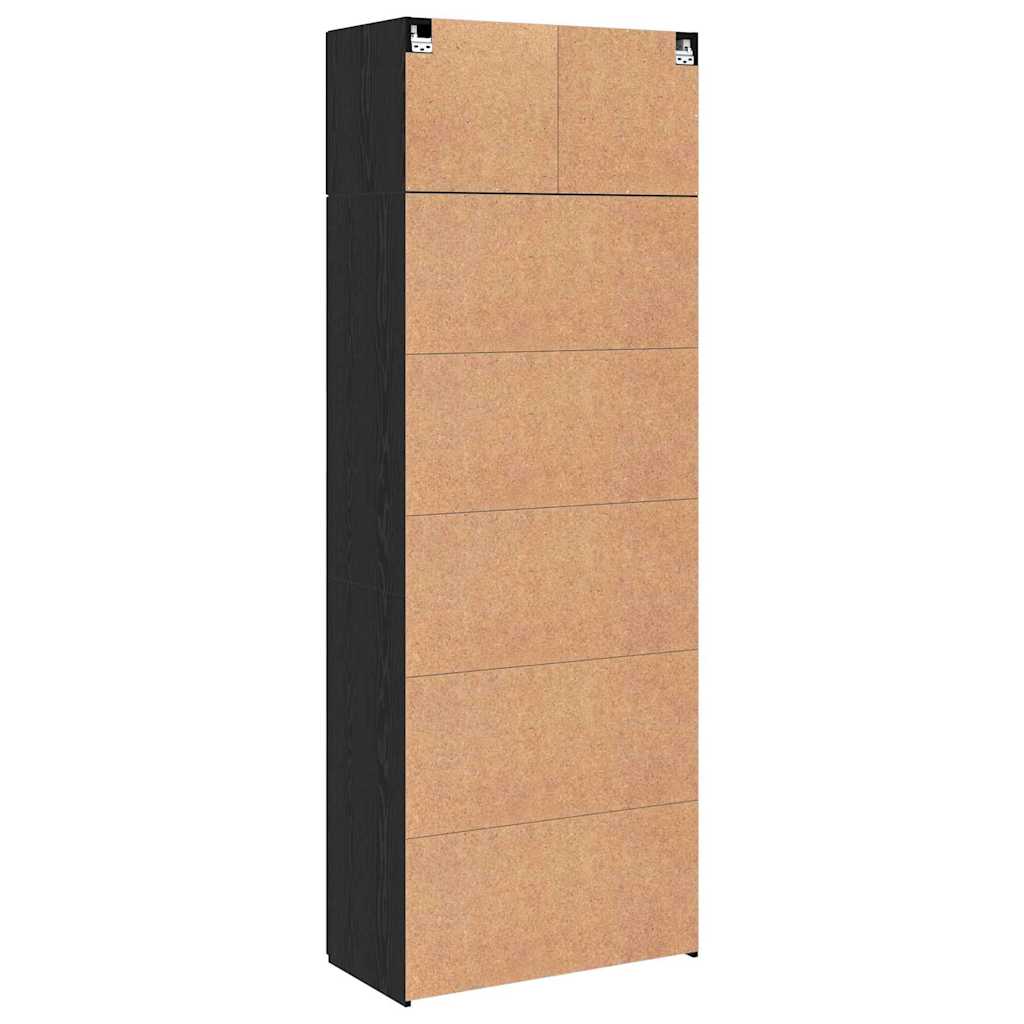 Dulap de depozitare Stejar negru 80 x 41 x 225 cm Lemn compozit GartenMobel Dekor