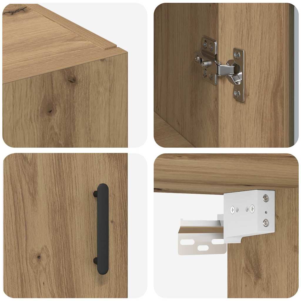 Mobilier cu Montaj pe Perete 2 pcs stejar artizanal GartenMobel Dekor