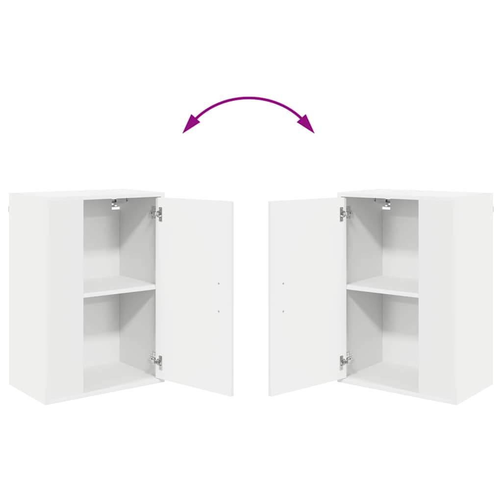 Set de 4 piese pentru cabinet TV 4 pcs Alb Lemn compozit GartenMobel Dekor