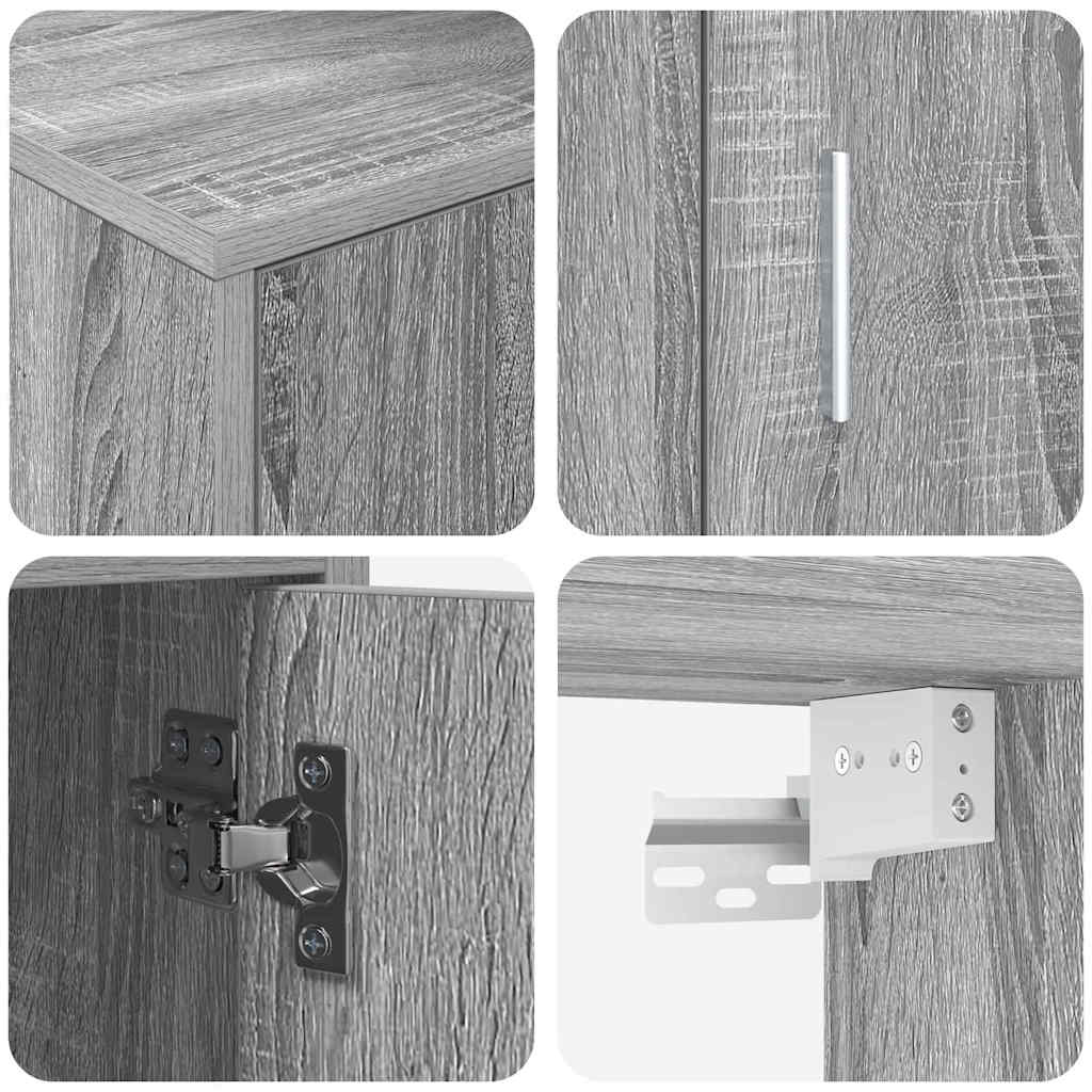 Set de 4 piese pentru cabinet TV 4 pcs sonoma gri Lemn compozit GartenMobel Dekor