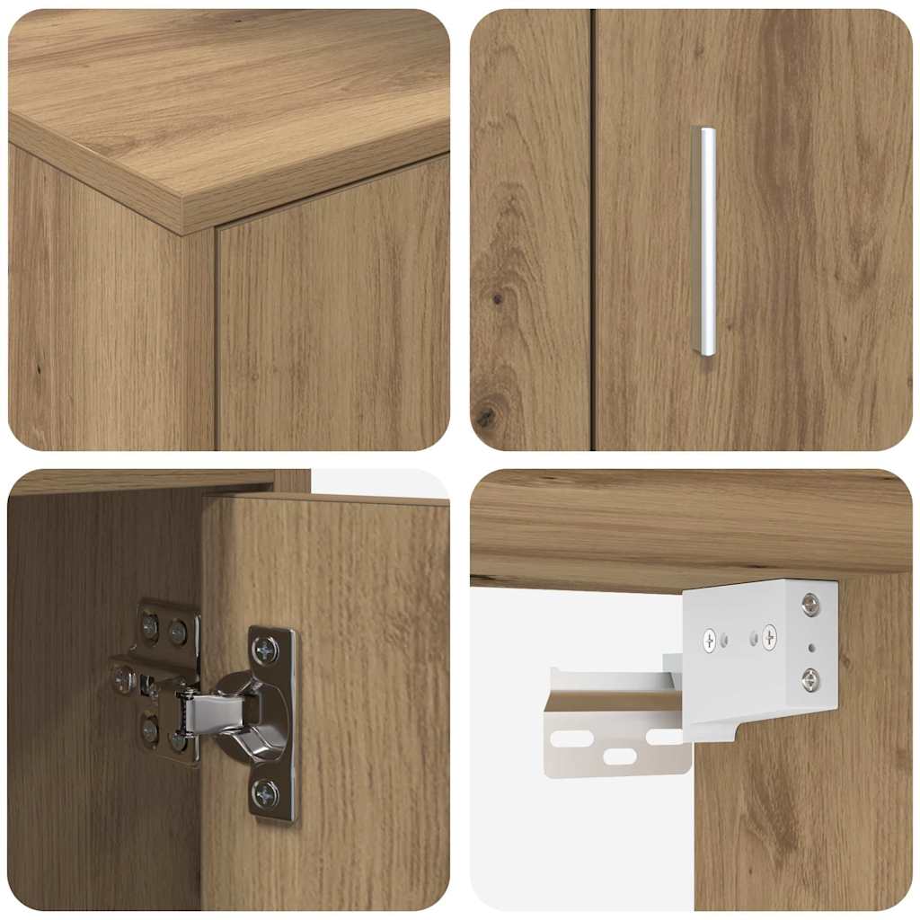 Set de 4 piese pentru cabinet TV 4 pcs stejar artizanal GartenMobel Dekor