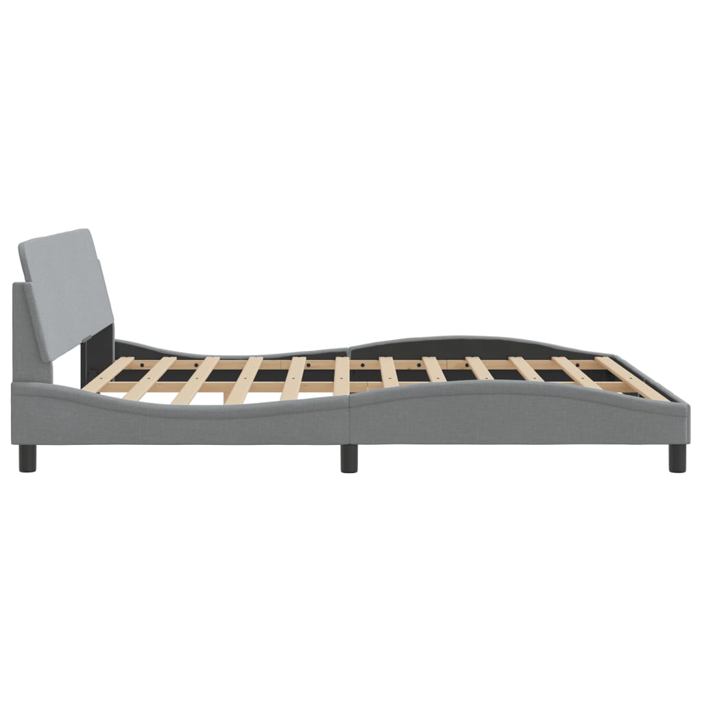 Cadru de pat fără saltea, gri deschis, 180x200 cm, textil GartenMobel Dekor