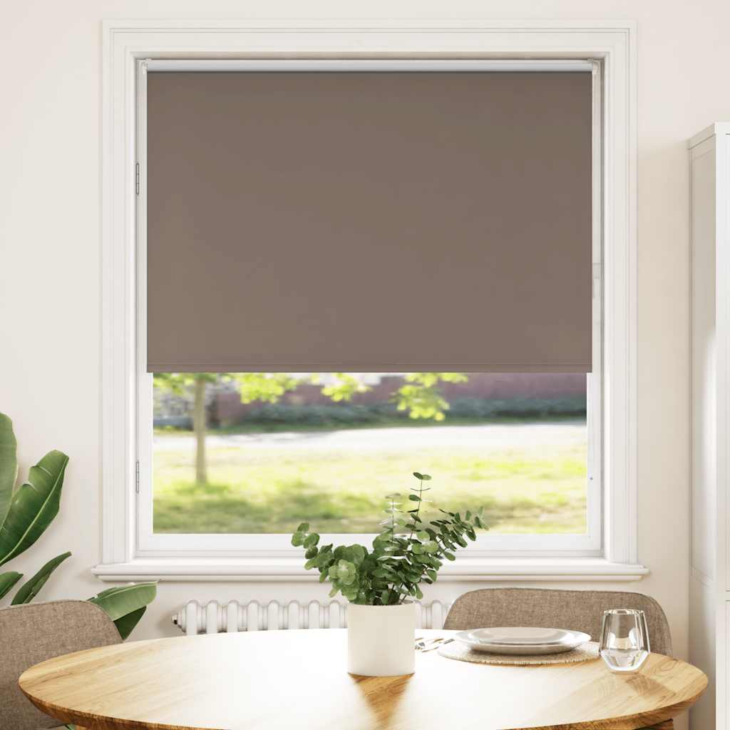 Jaluzea cu role opace cafea 115x150 cm lățime țesătură 110,7 cm GartenMobel Dekor