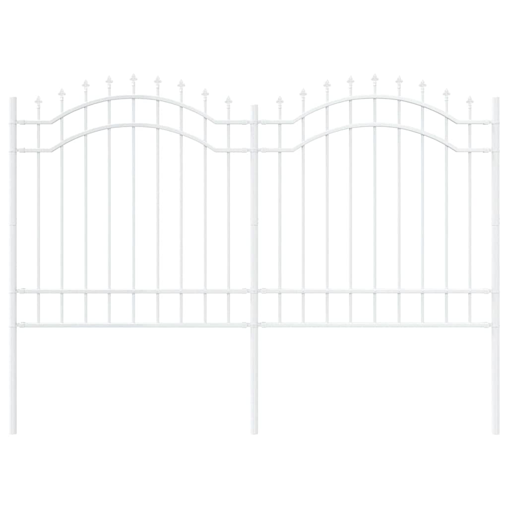 Gard de Grădină Alb 165 cm Oțel vopsit în pulbere GartenMobel Dekor