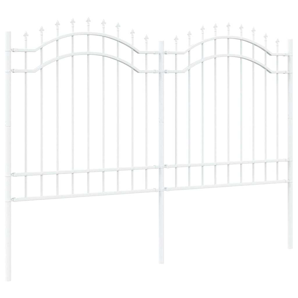 Gard de Grădină Alb 165 cm Oțel vopsit în pulbere GartenMobel Dekor