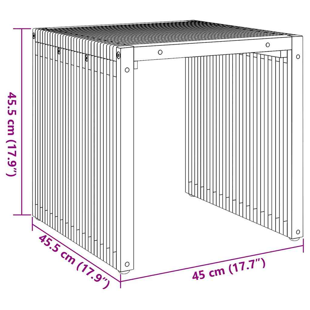 Masă laterală pentru grădină Manual Maro 45 x 42.5 x 45 cm GartenMobel Dekor