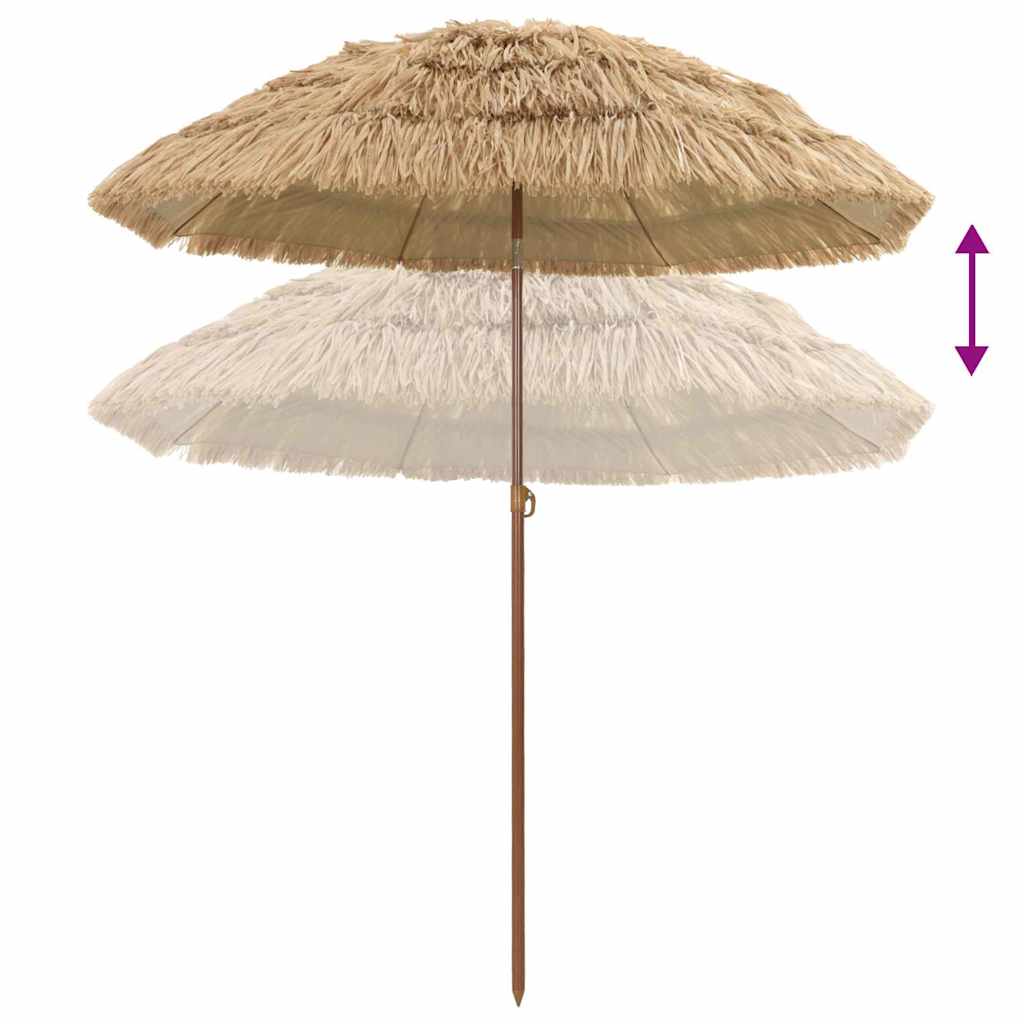 Parasol de Plajă Maro Ø 160 x 196 cm Oțel GartenMobel Dekor