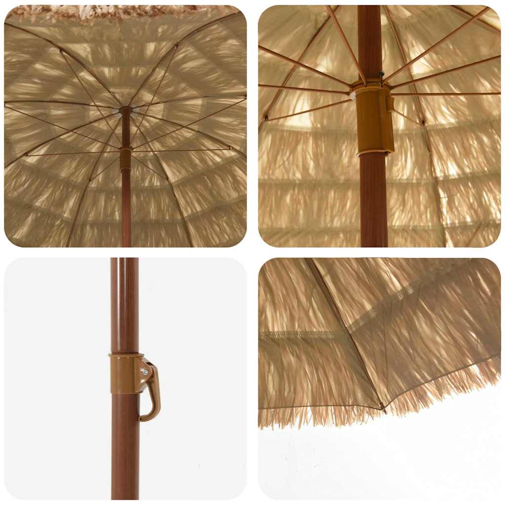Parasol de Plajă Maro Ø 265 x 267 cm Oțel GartenMobel Dekor