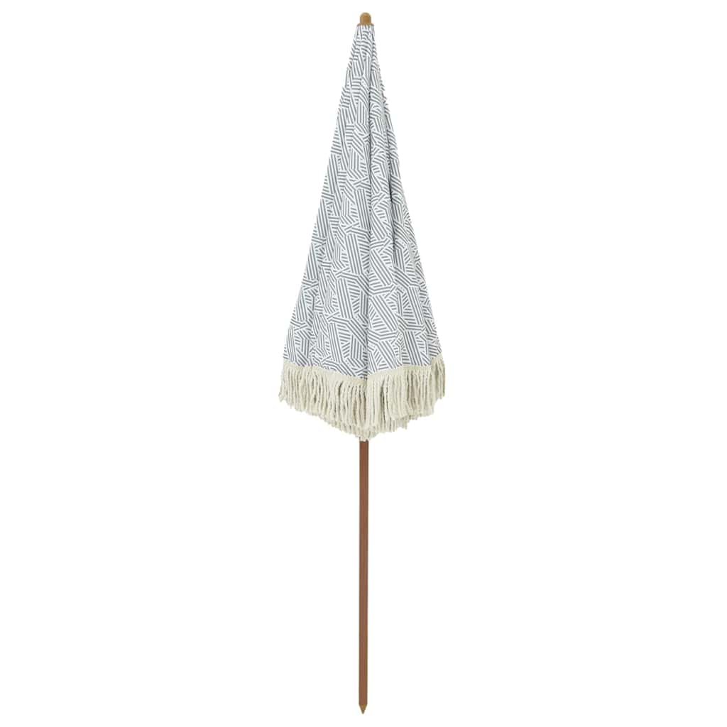 Umbrelă de soare Gri și alb Ø 160 x 195 cm Oțel GartenMobel Dekor