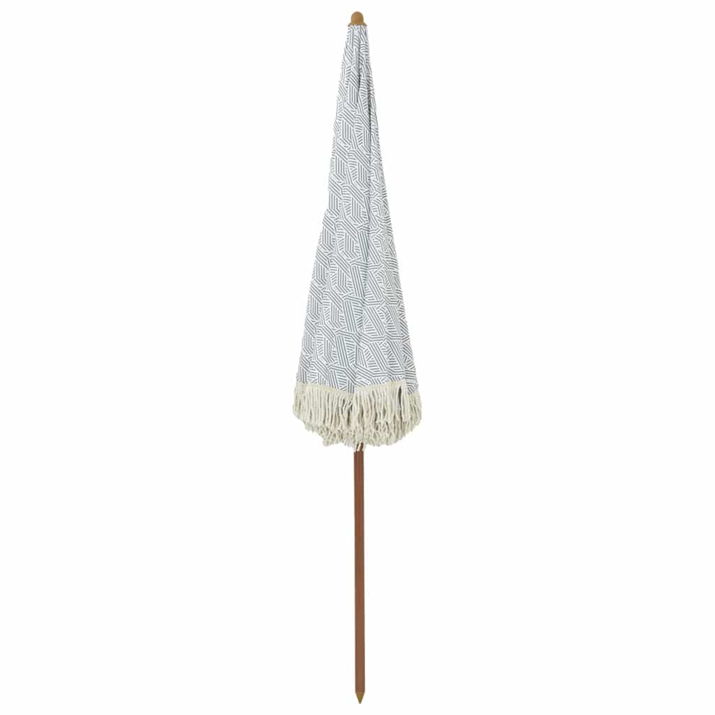 Umbrelă de soare Gri și alb Ø 205 x 209 cm Oțel GartenMobel Dekor