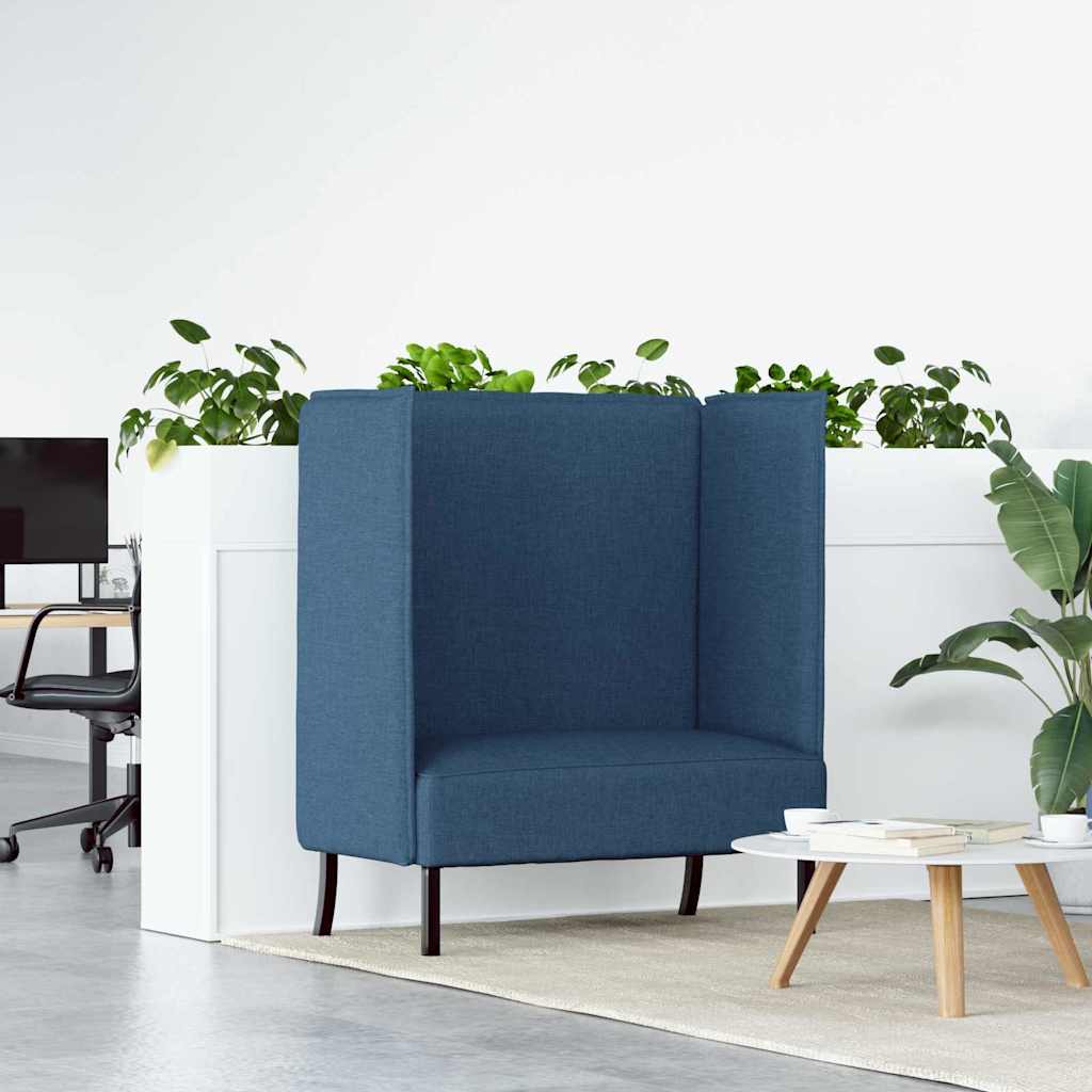 Canapea cu spătar înalt albastru 109 x 56 x 121 cm țesătură GartenMobel Dekor