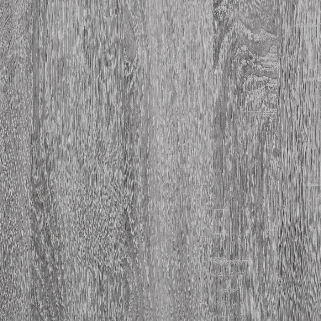 Masă laterală cu roți, gri sonoma 50x35x55,5 cm lemn prelucrat GartenMobel Dekor
