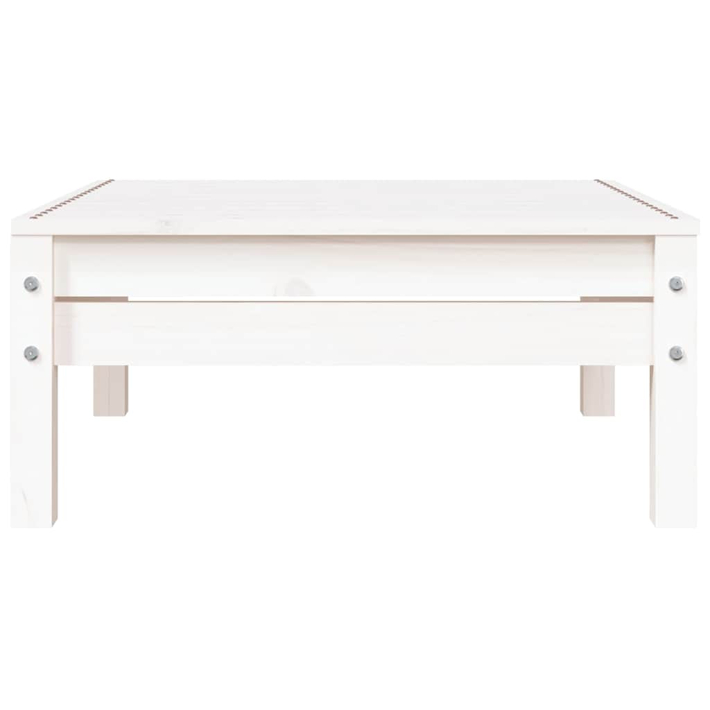 Canapea de grădină cu 3 locuri, alb, lemn masiv de pin GartenMobel Dekor