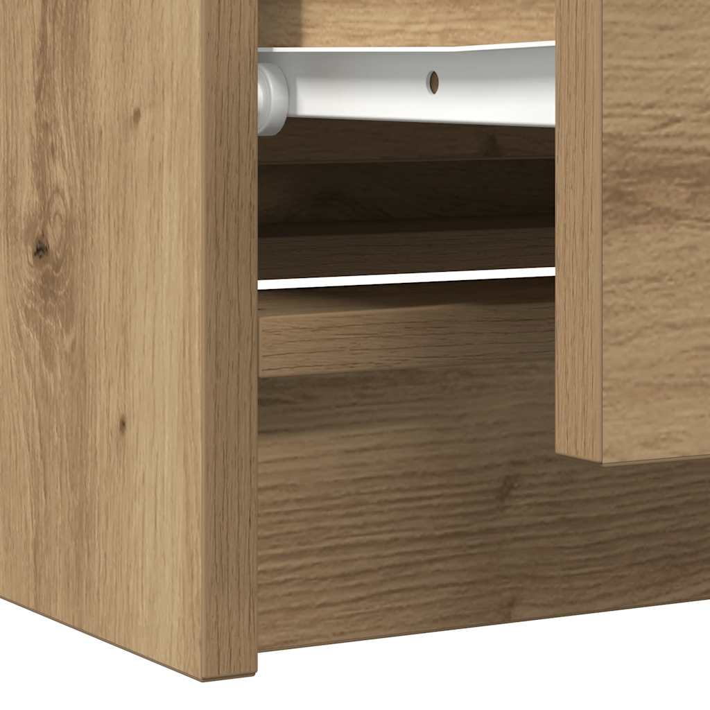 Comodă TV, stejar artizanal, 100x35x54 cm, lemn prelucrat GartenMobel Dekor