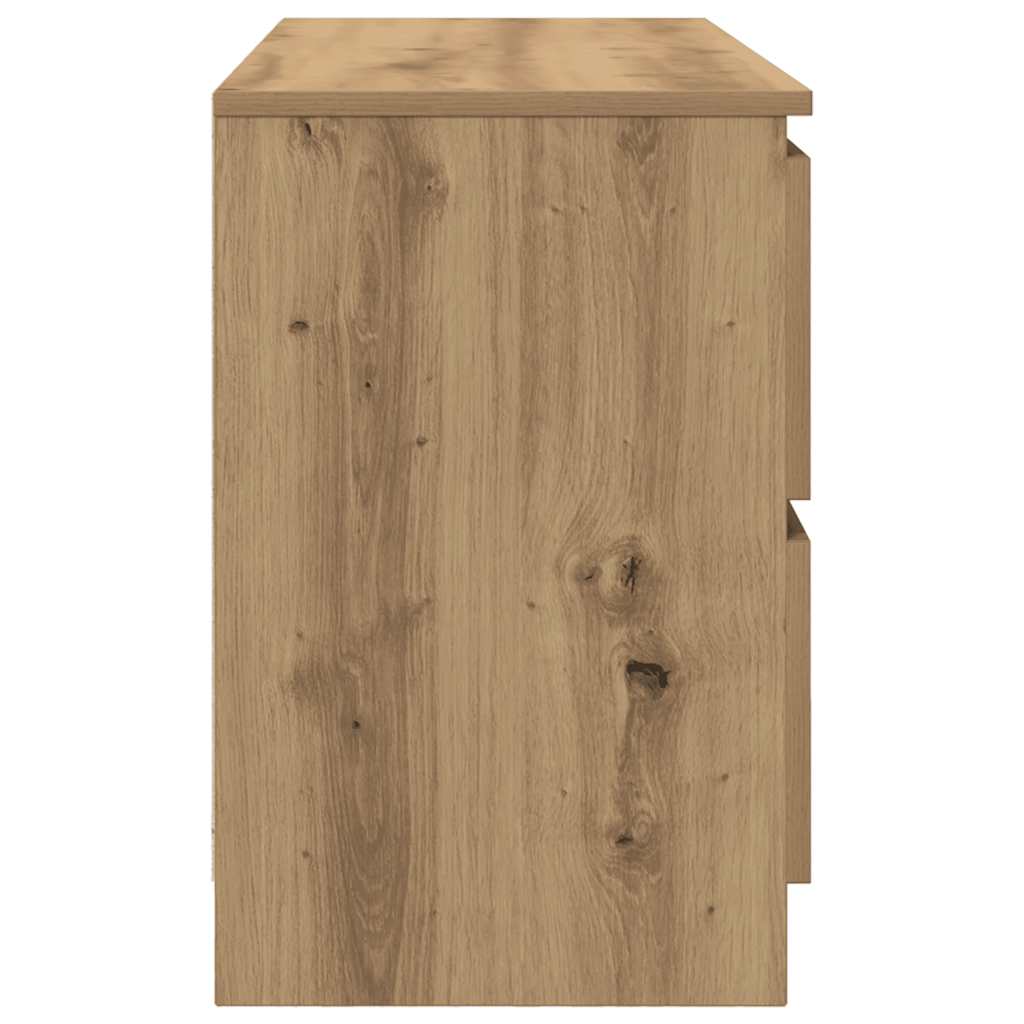 Comodă TV, stejar artizanal, 100x35x54 cm, lemn prelucrat GartenMobel Dekor