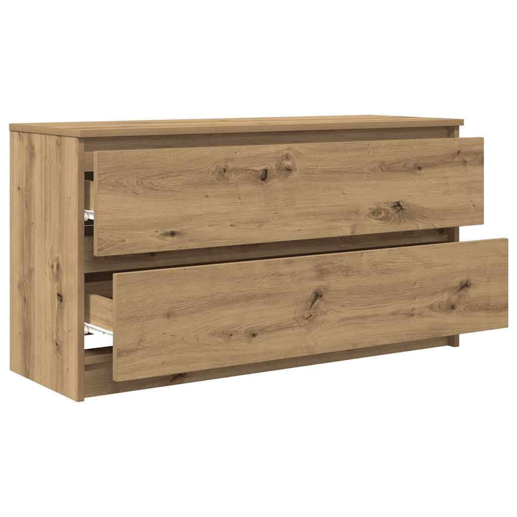 Comodă TV, stejar artizanal, 100x35x54 cm, lemn prelucrat GartenMobel Dekor