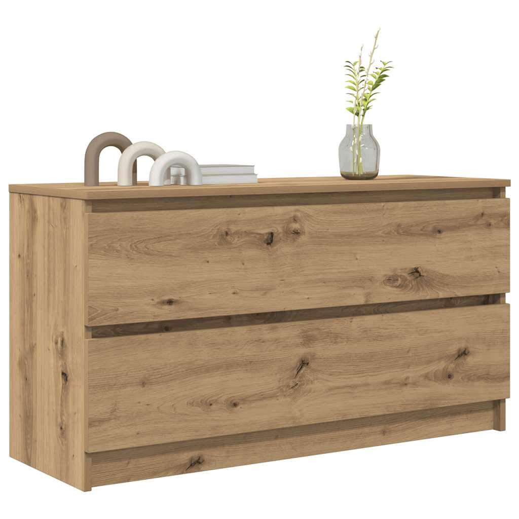 Comodă TV, stejar artizanal, 100x35x54 cm, lemn prelucrat GartenMobel Dekor