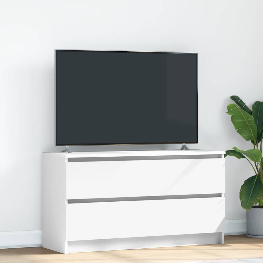 Dulap TV alb 100x35x54 cm lemn prelucrat GartenMobel Dekor