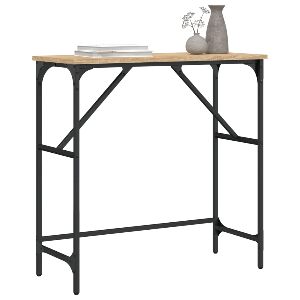 Masă consolă, stejar sonoma, 75x32x75 cm, lemn prelucrat GartenMobel Dekor
