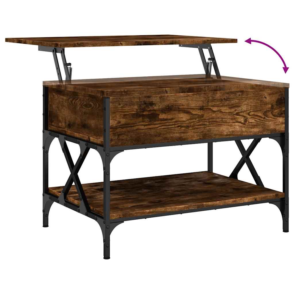 Măsuță de cafea, 70x50x50 cm, lemn prelucrat și metal GartenMobel Dekor