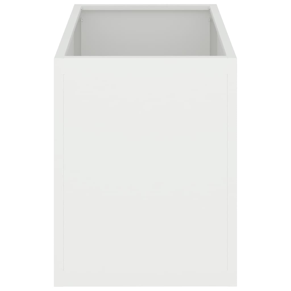 Vază pentru Grădină Alb 50 x 32 x 40 cm Oțel laminat la rece GartenMobel Dekor