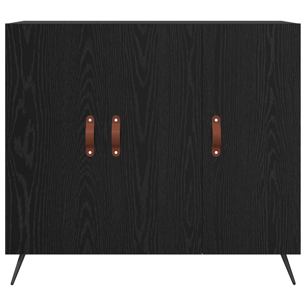 Bufet Negru 90 x 34 x 80 cm Lemn compozit GartenMobel Dekor