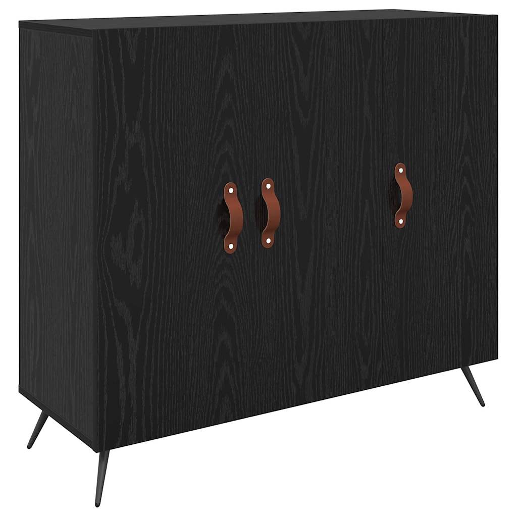 Bufet Negru 90 x 34 x 80 cm Lemn compozit GartenMobel Dekor