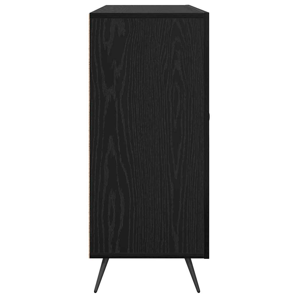 Bufet Negru 90 x 34 x 80 cm Lemn compozit GartenMobel Dekor