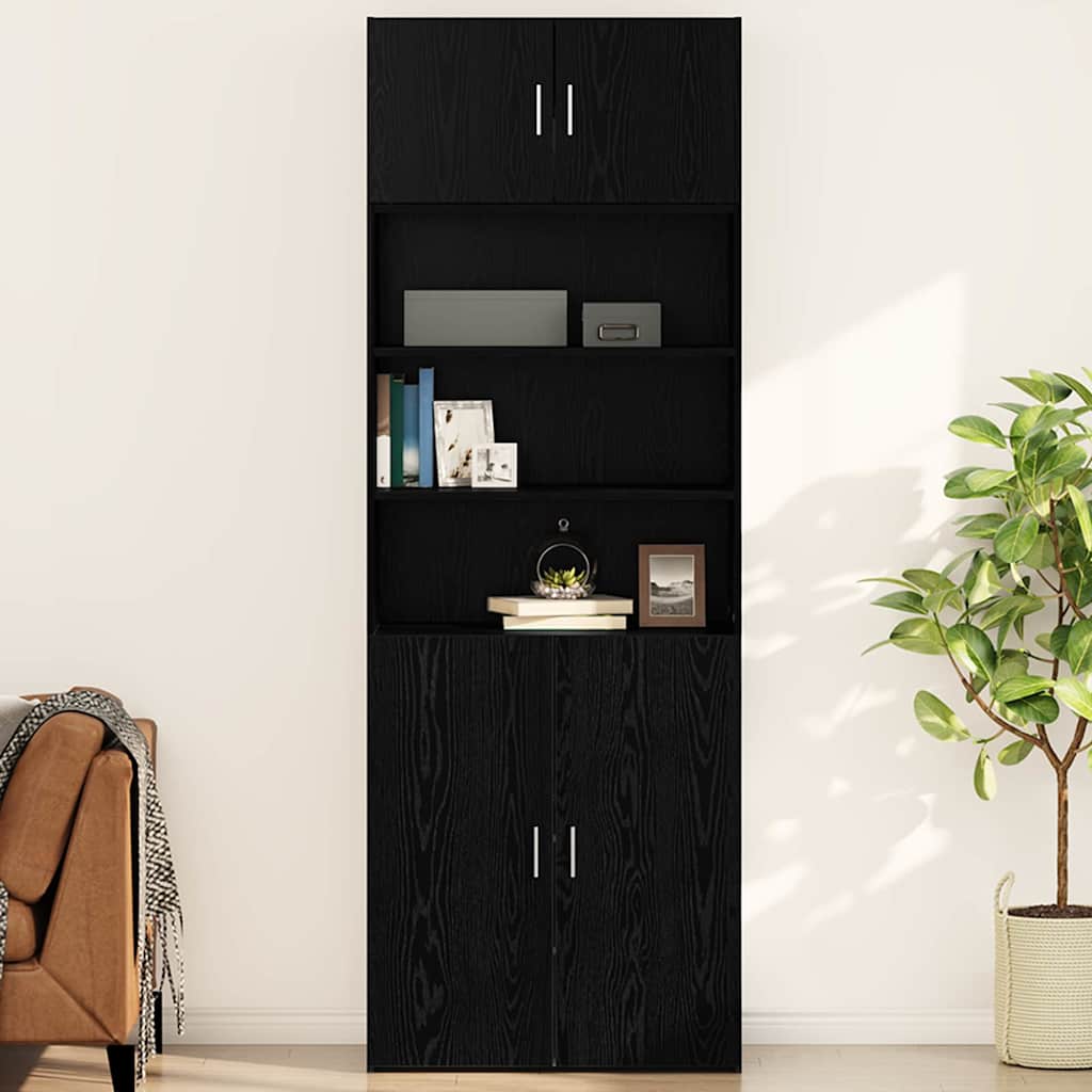 Dulap de perete Stejar negru 80 x 42.5 x 40 cm Lemn compozit GartenMobel Dekor