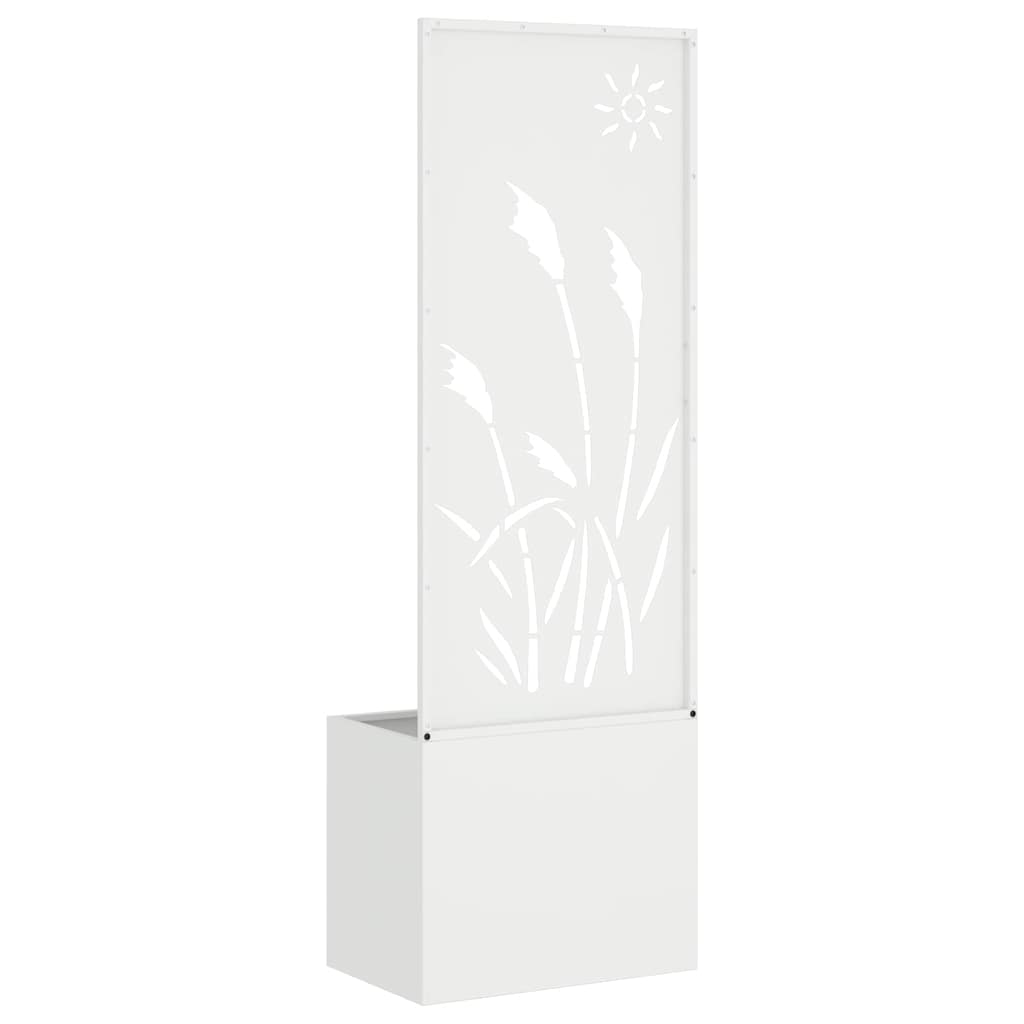 Ghiveci de Grădină cu Panou Decorativ Alb 50 x 140 cm GartenMobel Dekor