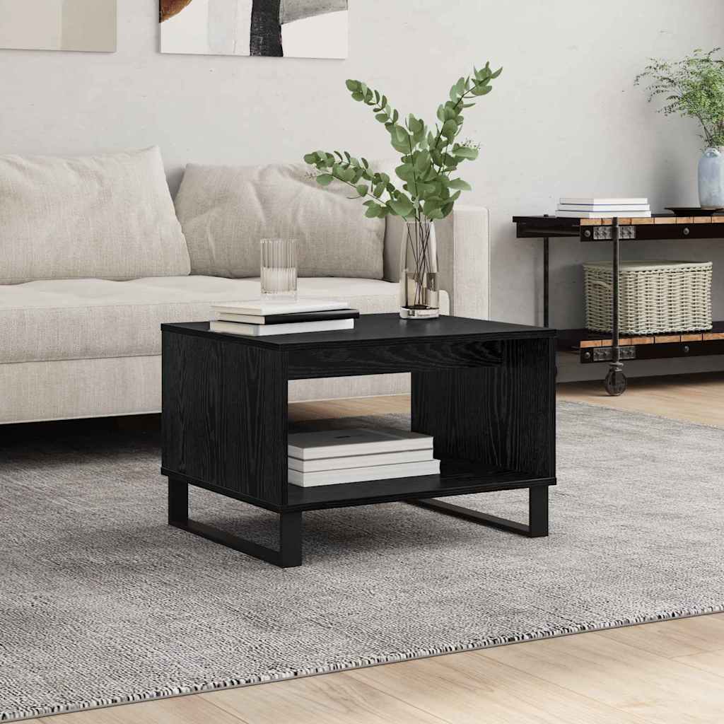 Masă de cafea Stejar negru 60 x 50 x 40 cm Lemn compozit GartenMobel Dekor