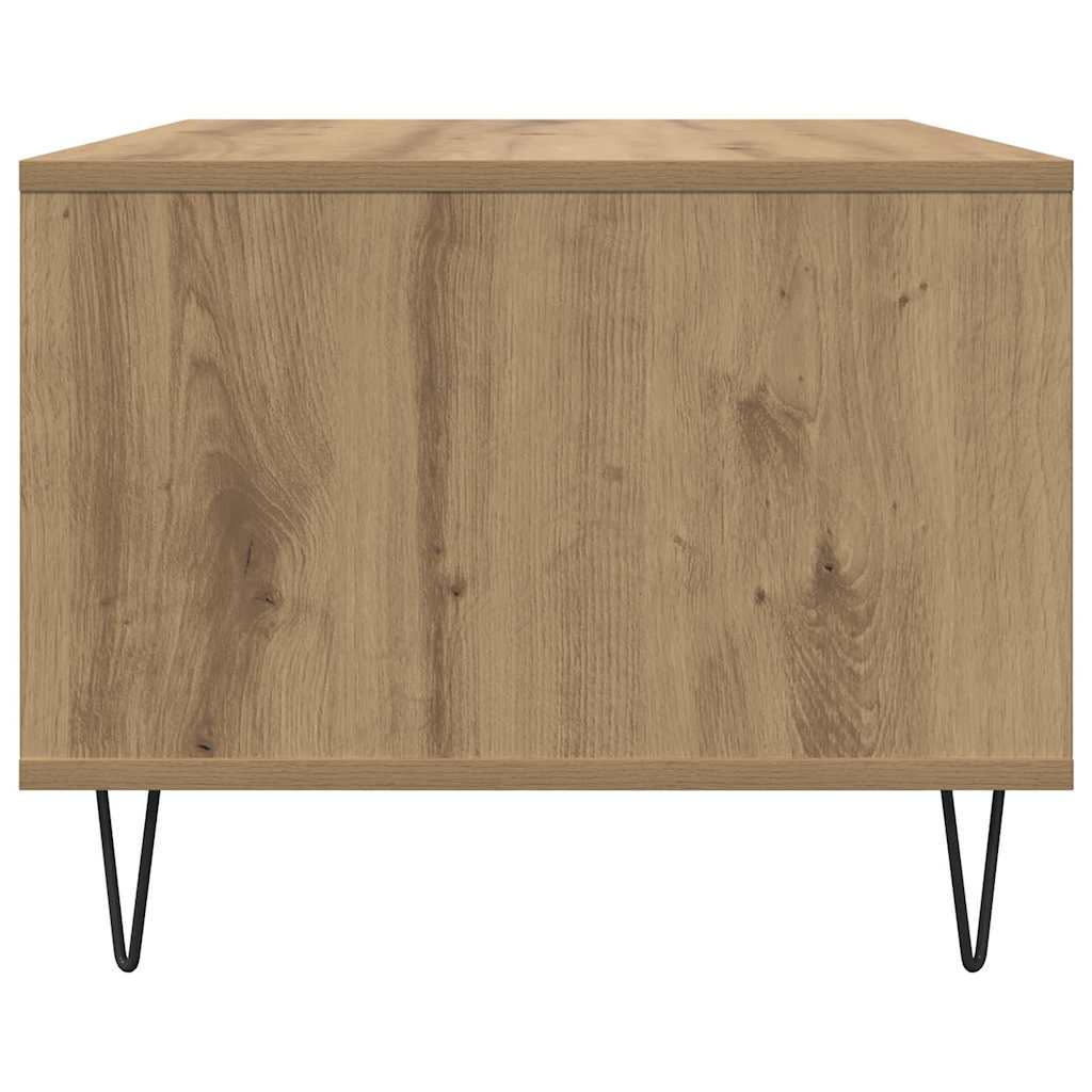 Masă de cafea stejar artizanal 60 x 50 x 40 cm Lemn compozit GartenMobel Dekor