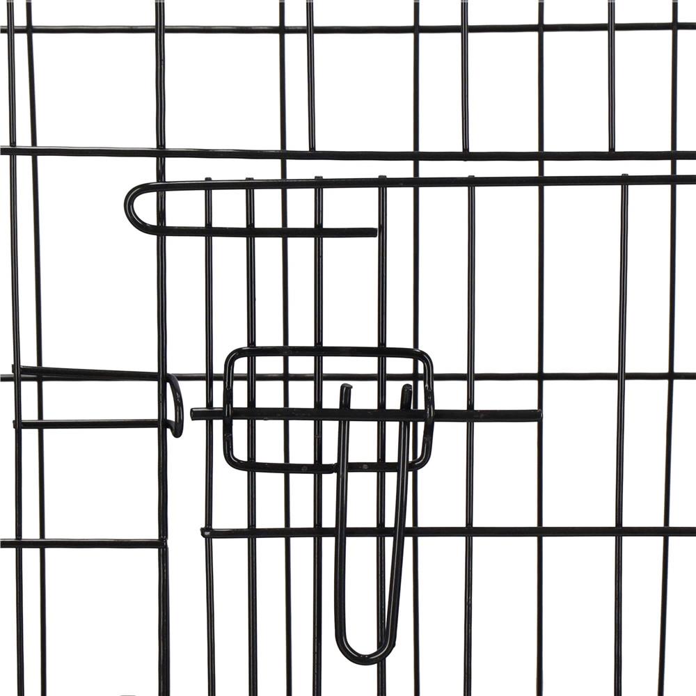 Cusca pentru animale, 2 usi, Pliabila din metal, XXL, Negru, 130x70x61 cm Household NewTrend