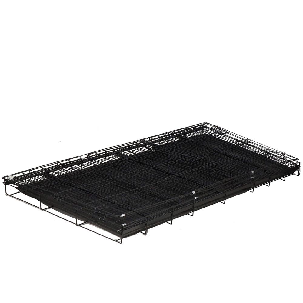 Cusca pentru animale, 2 usi, Pliabila din metal, XXL, Negru, 130x70x61 cm Household NewTrend