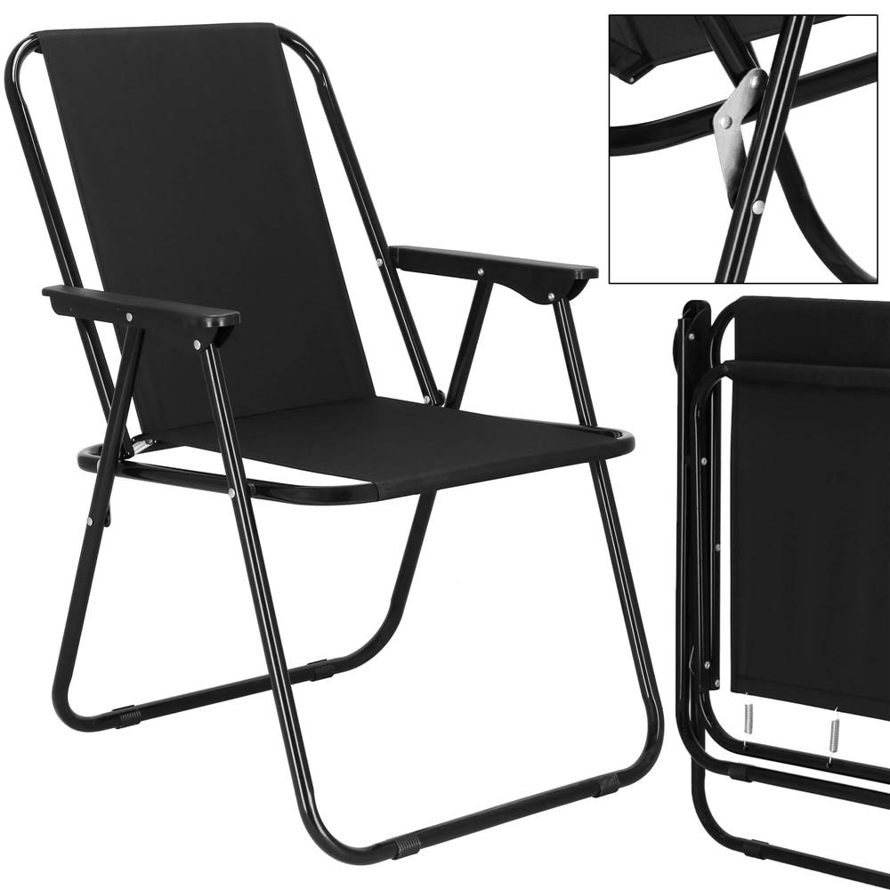 Scaun de plaja Sersimo, pliabil, 100kg, 52x73cm, negru Household NewTrend