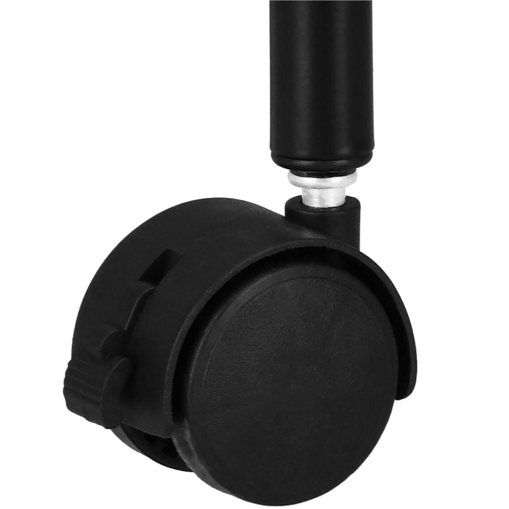 Raft metalic mobil tip carucior pentru bucatarie, 4 polite si 4 agatatori, negru, 44x26x85cm Household NewTrend