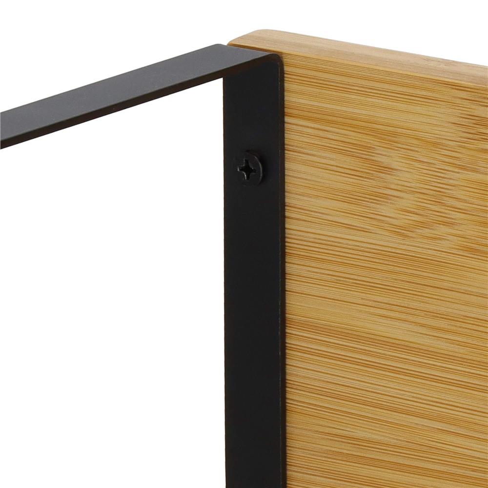 Set 2 rafturi de bucatarie suprapozabile, pentru ustensile sau condimente, 20x34x16cm, natur si negru Household NewTrend