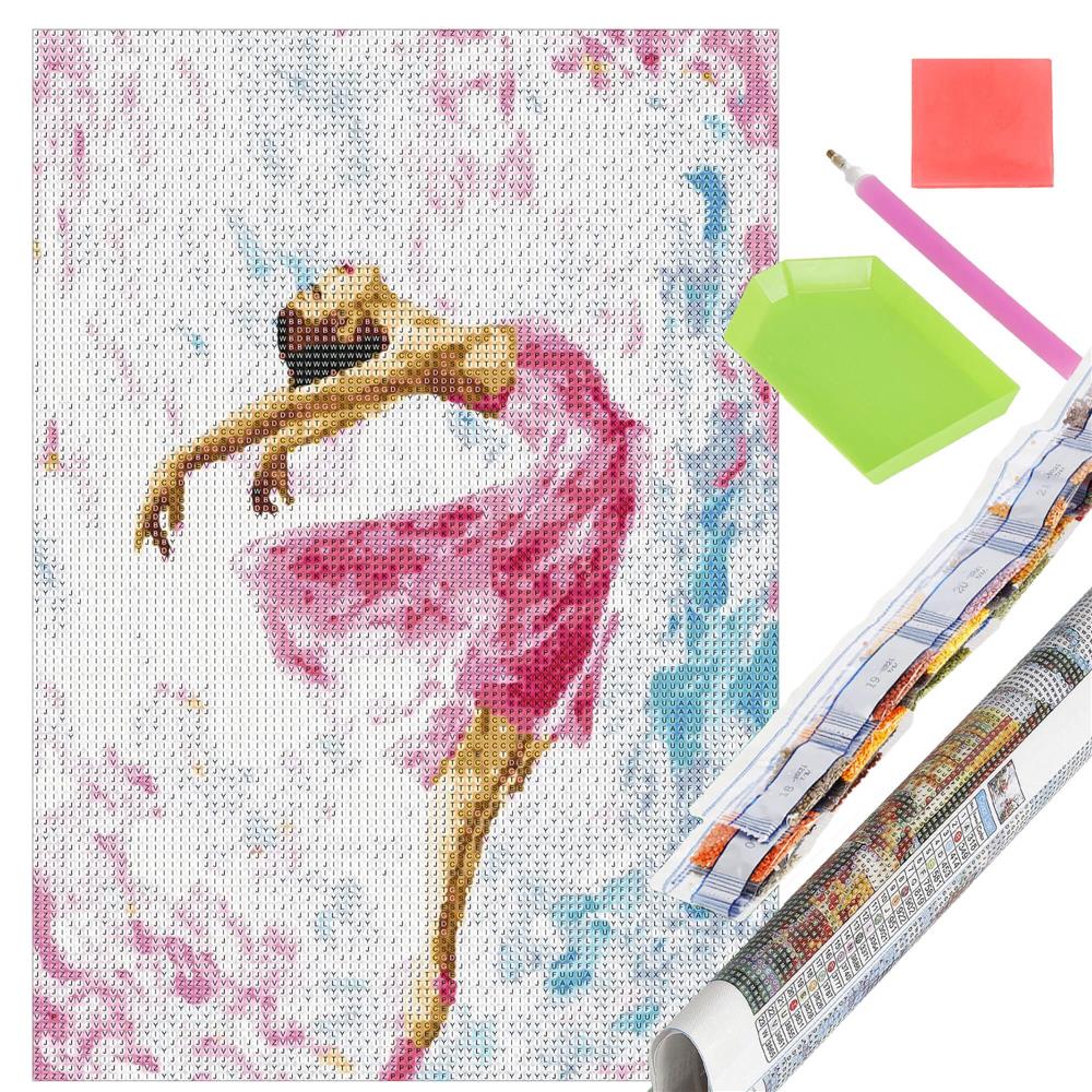 Set de broderie cu diamante 5D, 30x40cm, model Balerina Household NewTrend