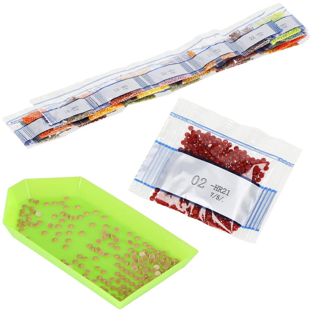 Set de broderie cu diamante 5D, 30x40cm, model Paun Household NewTrend