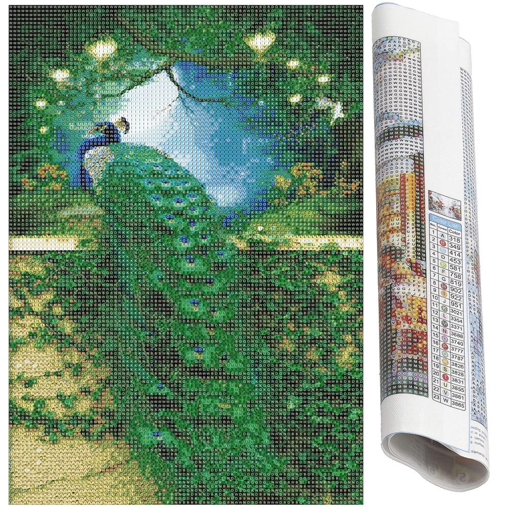 Set de broderie cu diamante 5D, 30x40cm, model Paun Household NewTrend